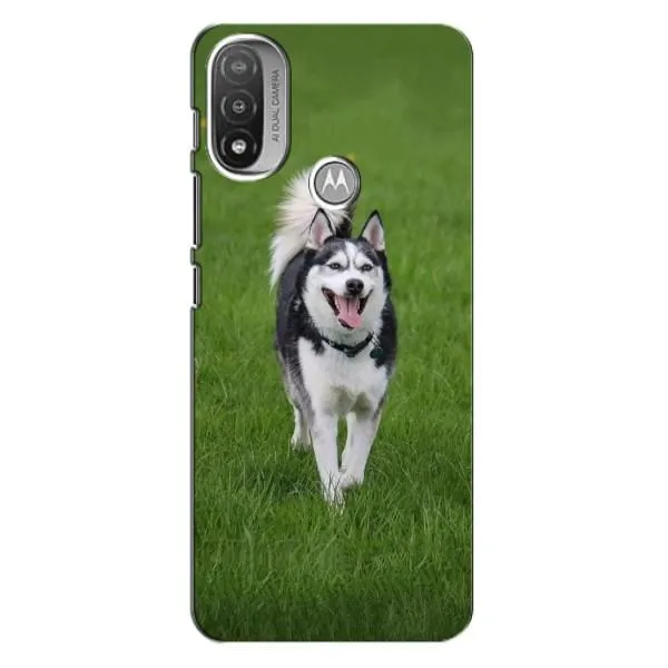 Чехол с принтом «Радостный Хаски» для Motorola MOTO E20