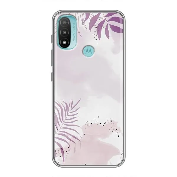 Чехол с принтом «Фиолетовые листья» для Motorola MOTO E20