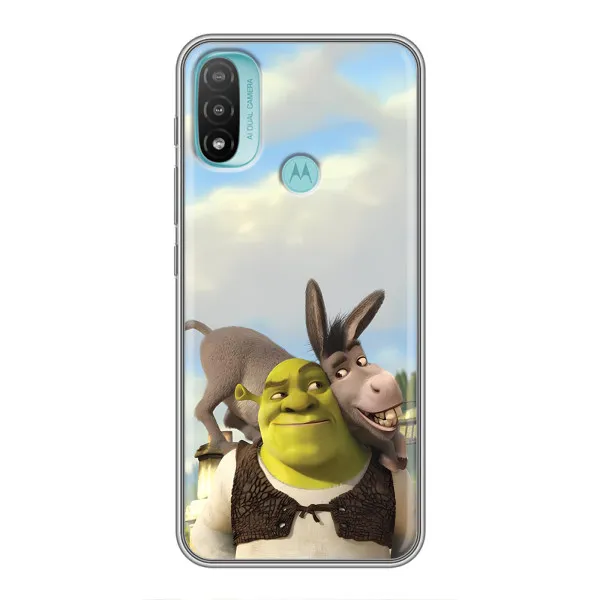 Чехол с принтом «Шрек и Осел» для Motorola MOTO E20