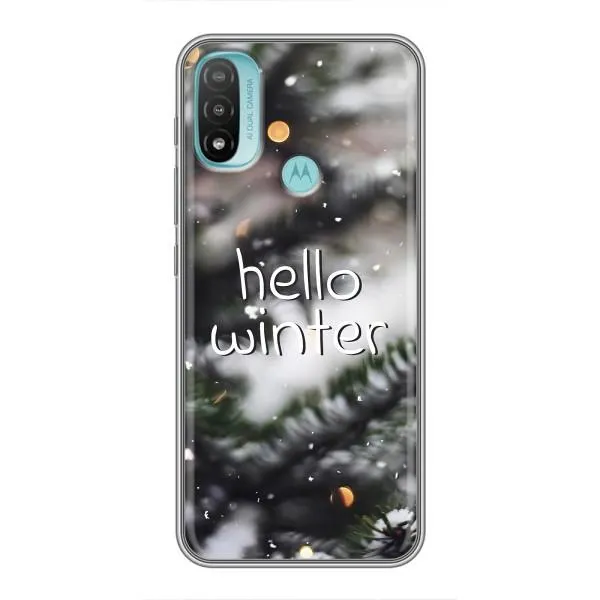 Чехол с принтом «Hello winter» для Motorola MOTO E20