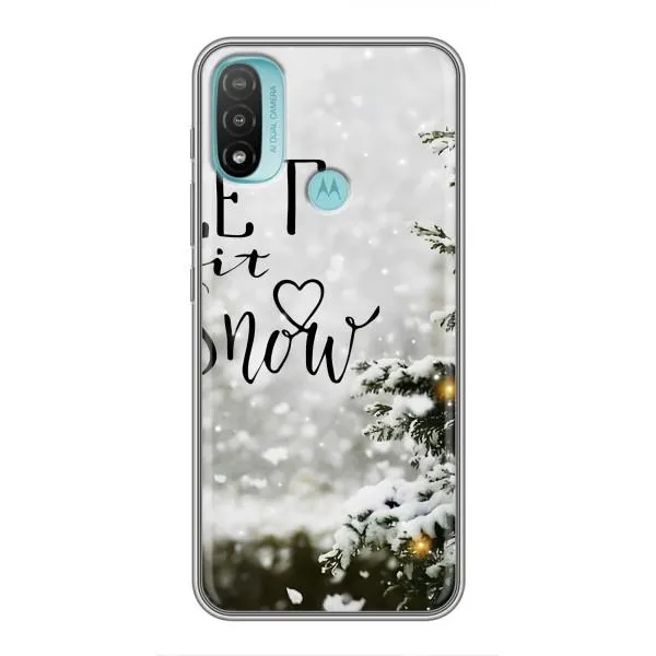Чехол с принтом «Let it snow» для Motorola MOTO E20