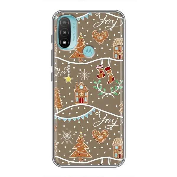 Чехол с принтом «Новогодние пряники» для Motorola MOTO E20