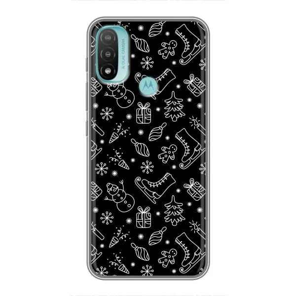Чехол с принтом «Новогодний фон» для Motorola MOTO E20