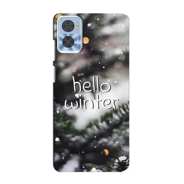 Чехол с принтом «Hello winter» для Motorola MOTO E22