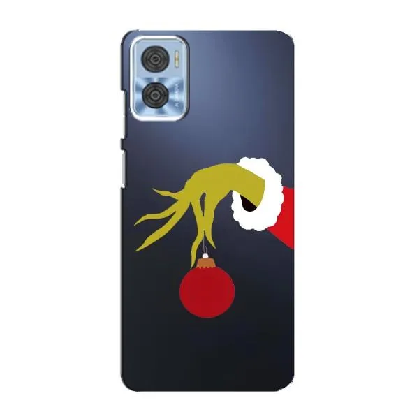 Чехол с принтом «Гринч с игрушкой» для Motorola MOTO E22