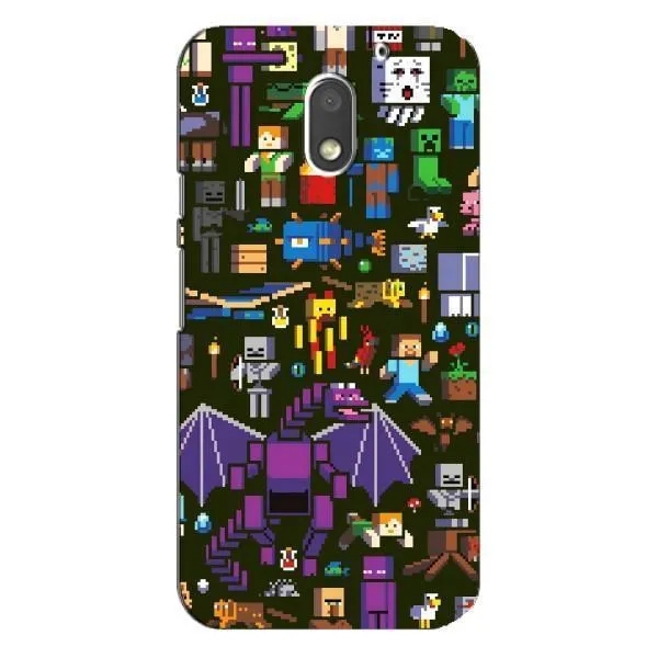 Чехол с принтом «Коллаж Майнкрафт» для Motorola MOTO E3