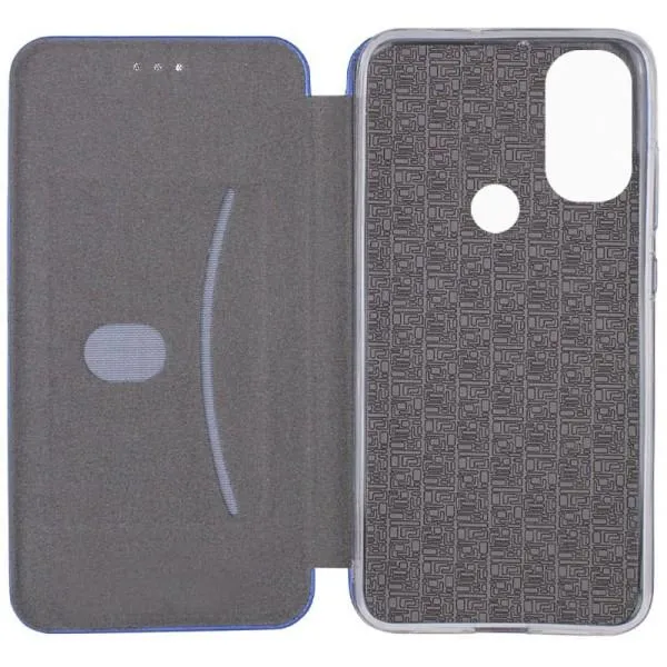 Кожаный чехол-книжка Classy для Motorola Moto E40 — Синий — фото 3 Кожаный чехол-книжка Classy для Motorola Moto E40 — Синий — фото 3