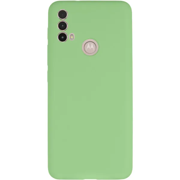 Чехол Silicone Cover Lakshmi Full Camera (AAA) для Motorola Moto E40 — Мятный — фото 2