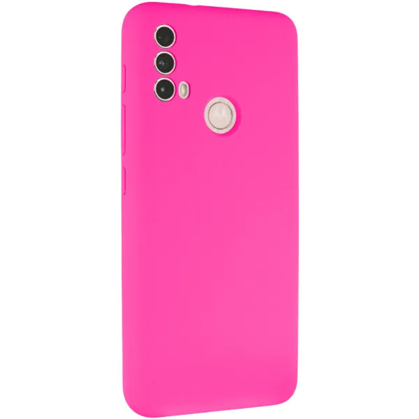 Чехол Silicone Cover Lakshmi Full Camera (AAA) для Motorola Moto E40 — Розовый — фото 1