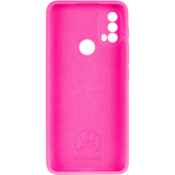 Чехол Silicone Cover Lakshmi Full Camera (AAA) для Motorola Moto E40 — Розовый — фото 3