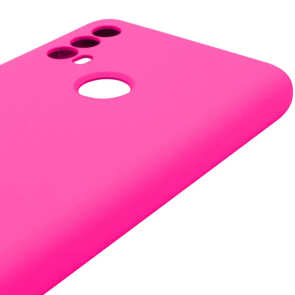 Чехол Silicone Cover Lakshmi Full Camera (AAA) для Motorola Moto E40 — Розовый — фото 4