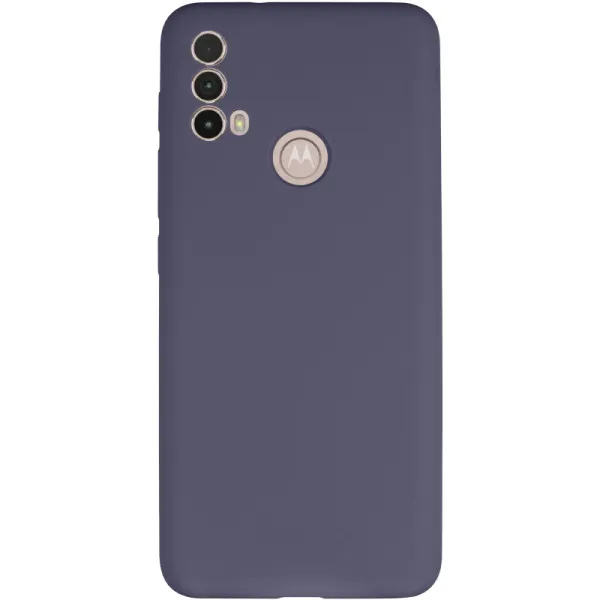 Чехол Silicone Cover Lakshmi Full Camera (AAA) для Motorola Moto E40 — Серый — фото 2