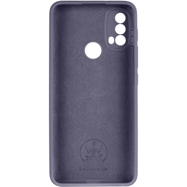 Чехол Silicone Cover Lakshmi Full Camera (AAA) для Motorola Moto E40 — Серый — фото 3
