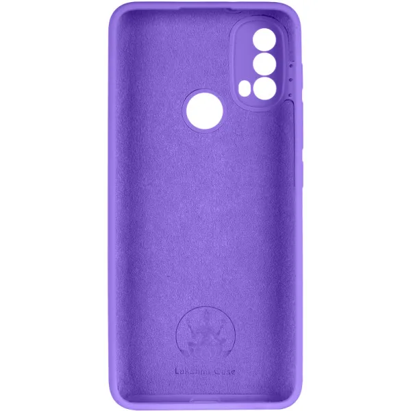 Чехол Silicone Cover Lakshmi Full Camera (AAA) для Motorola Moto E40 — Фиолетовый — фото 3