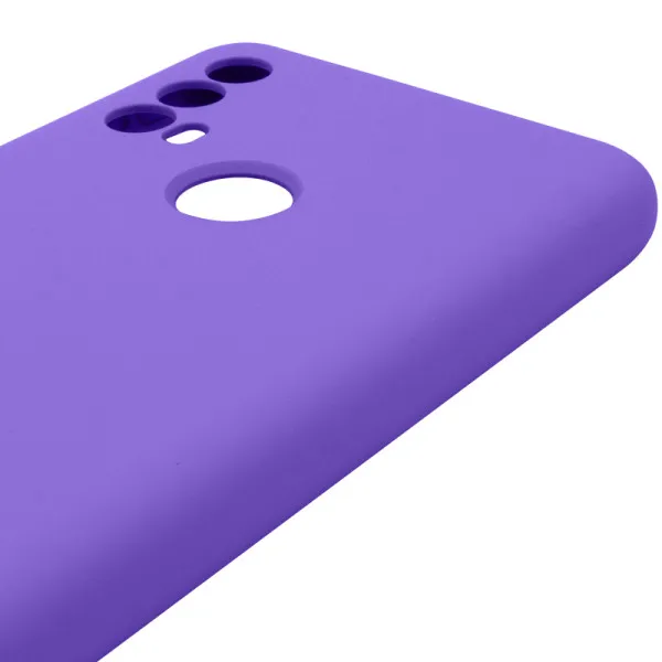 Чехол Silicone Cover Lakshmi Full Camera (AAA) для Motorola Moto E40 — Фиолетовый — фото 4