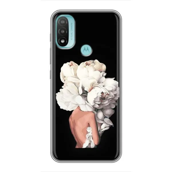 Чехол с принтом «Белые цветы» для Motorola MOTO E40