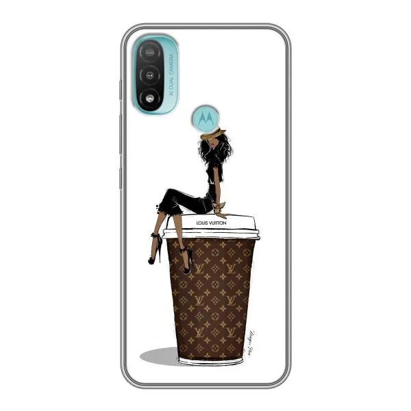 Чехол с принтом «кофе LOUIS VUITTON» для Motorola MOTO E40