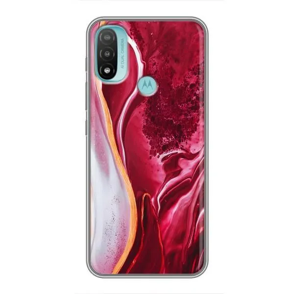 Чехол с принтом «Мрамор красный» для Motorola MOTO E40