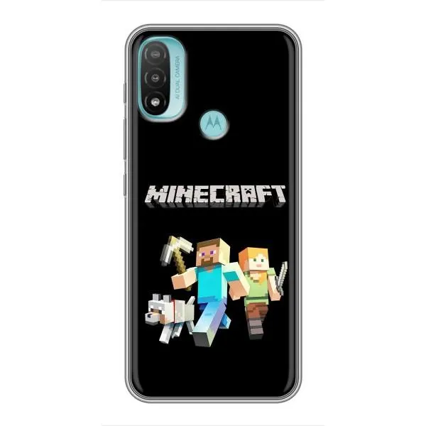 Чехол с принтом «герои Minecraft» для Motorola MOTO E40