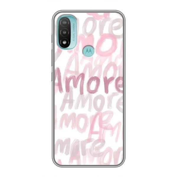 Чехол с принтом «Аморе любовь» для Motorola MOTO E40 Чехол с принтом «Аморе любовь» для Motorola MOTO E40