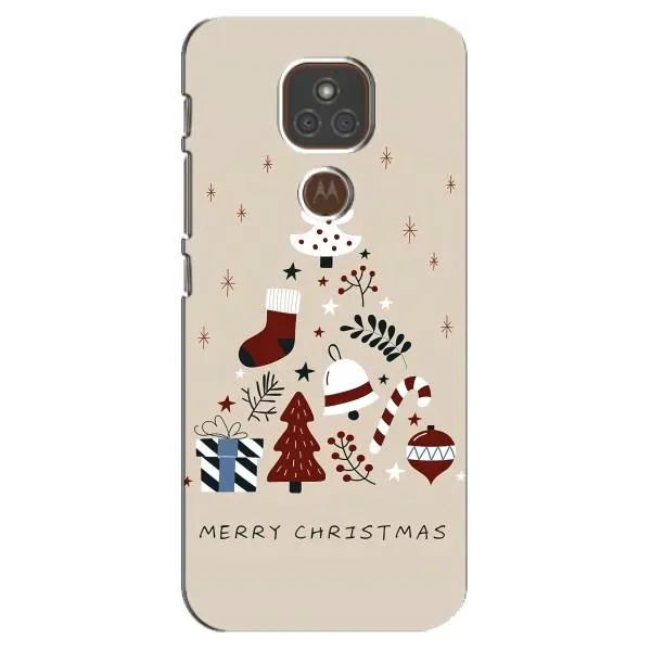 Чехол с принтом «Merry Christmas» для Motorola MOTO E7 Plus