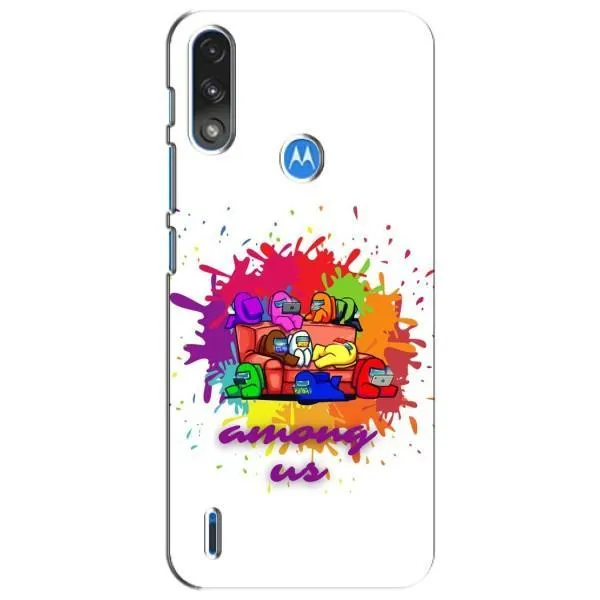 Чехол с принтом «Яркий АмонгАс» для Motorola E7 Power