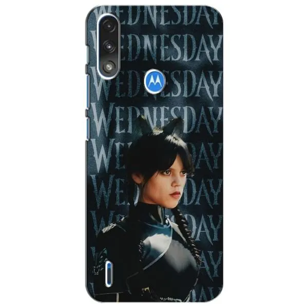 Чехол с принтом «Уэнздей кошка» для Motorola E7 Power