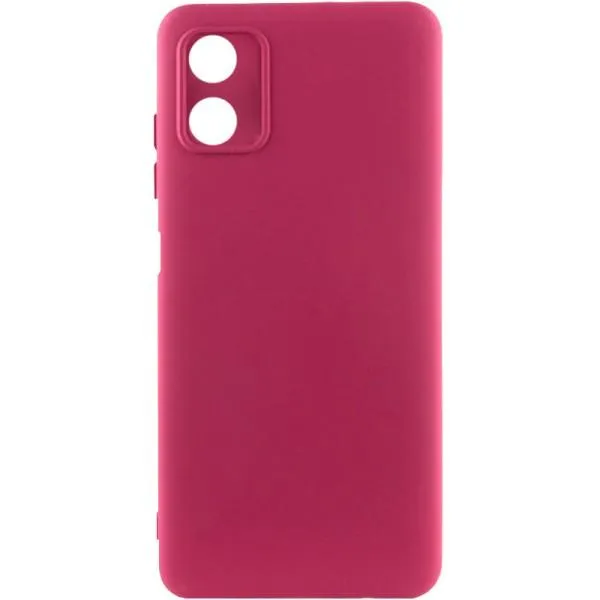 Чохол TPU GETMAN Liquid Silk Full Camera для Motorola Moto G04 / E14 — Бордовий