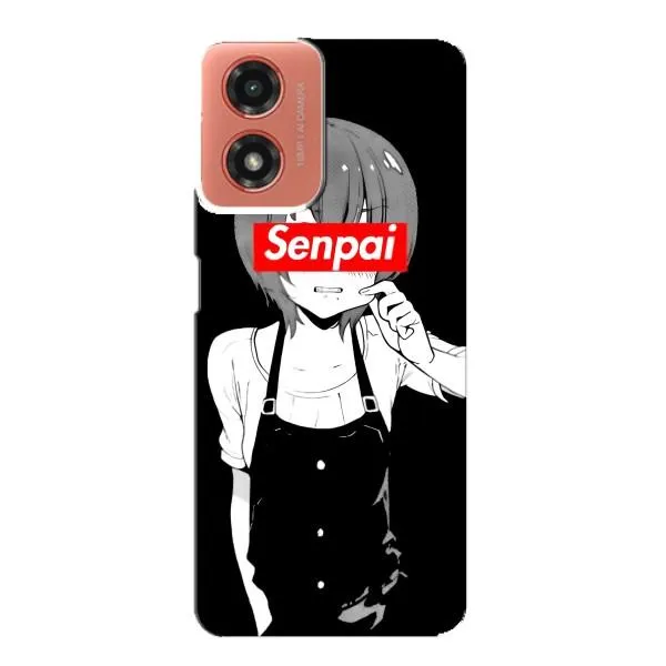 Чехол с принтом «Senpai» для Motorola MOTO G04