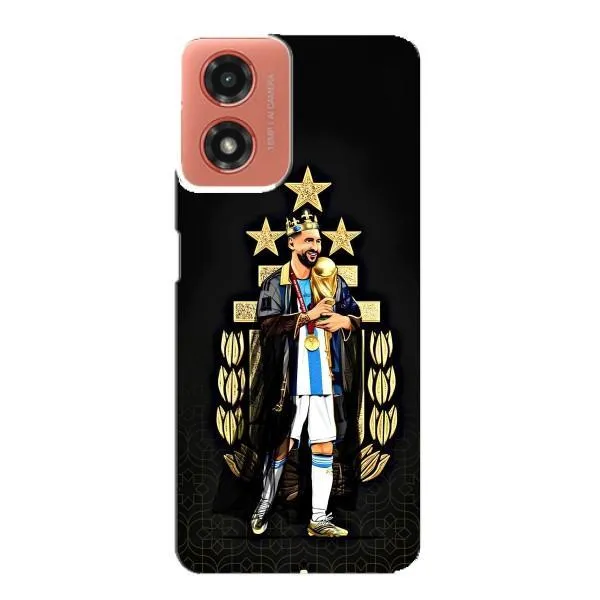Чехол с принтом «Месси Король» для Motorola MOTO G04