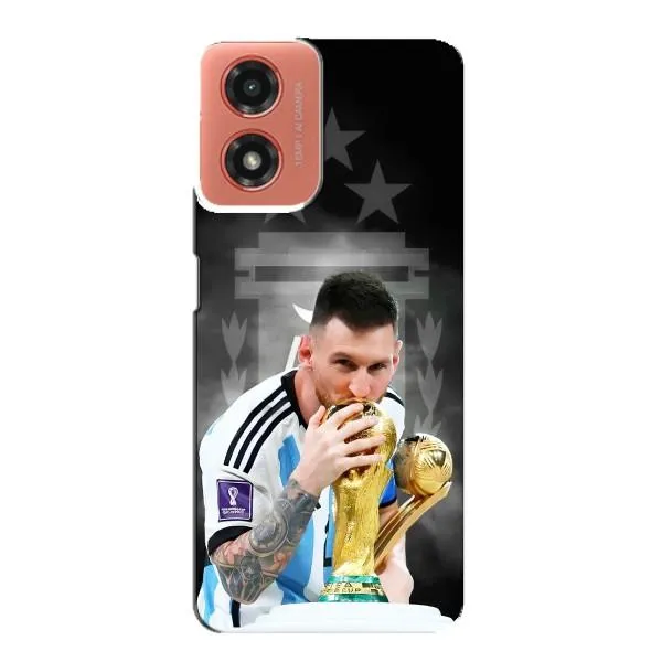 Чехол с принтом «Месси Чемпион» для Motorola MOTO G04