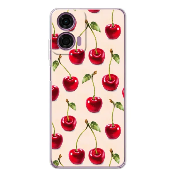 Чехол с принтом «Вишня» для Motorola MOTO G04