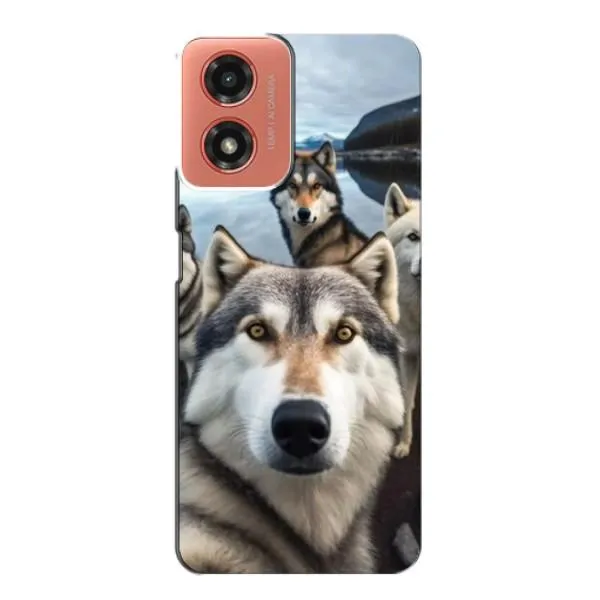 Чехол с принтом «Селфи ХАски» для Motorola MOTO G04
