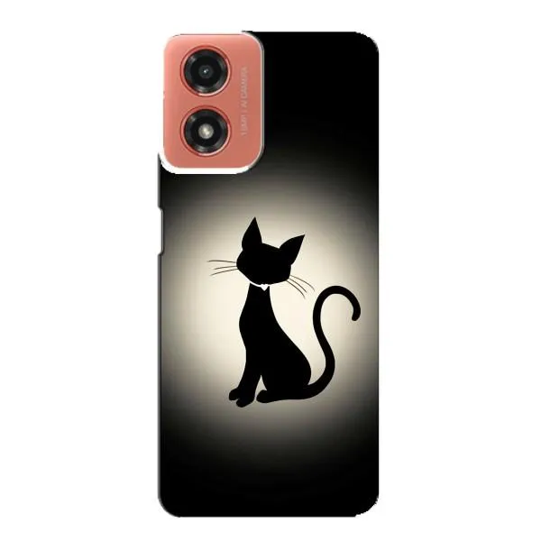 Чехол с принтом «Силуэт котика» для Motorola MOTO G04