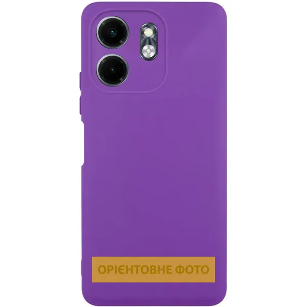 Чехол TPU GETMAN Liquid Silk Full Camera для Motorola Moto G05 / E15 4G — Фиолетовый