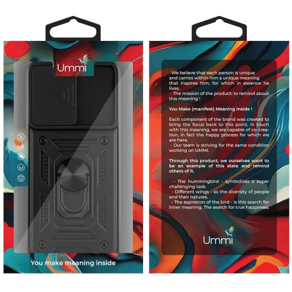 Чохол Ummi Camshield Serge Ring для Motorola Moto G05 / E15 — Чорний — фото 3