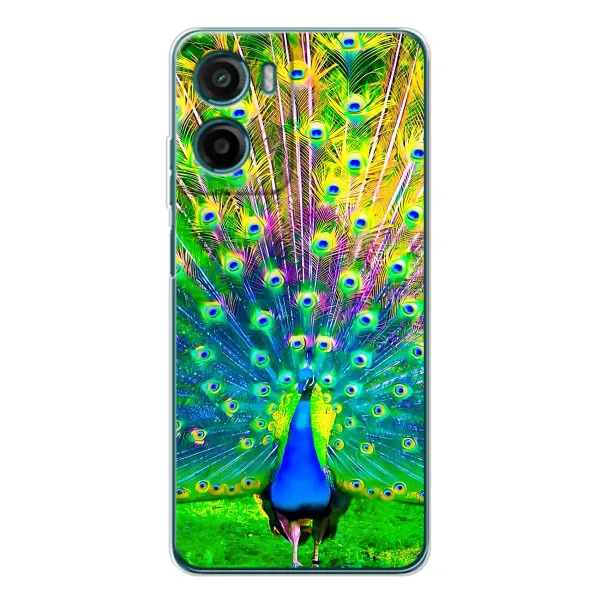 Чохол з принтом «Яскравий Павлин» для Motorola Moto G05