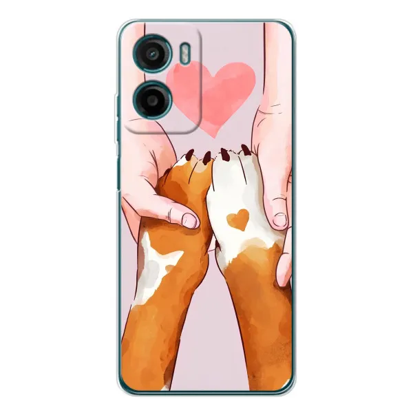 Чехол с принтом «Любовь к собакам» для Motorola Moto G06