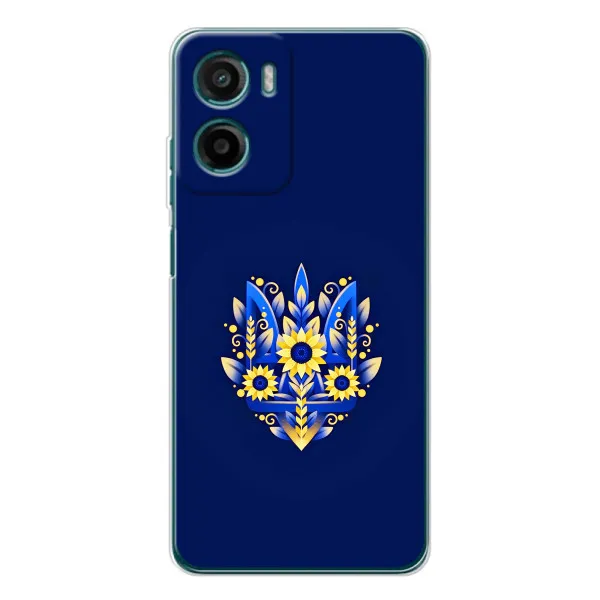 Чехол с принтом «Цветочный Герб» для Motorola Moto G06