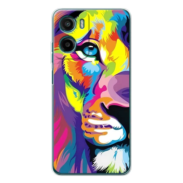 Чохол з принтом «Яскравий Лев» для Motorola Moto G06