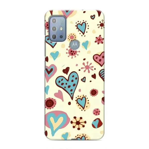 Чехол с принтом «Сердечки» для Motorola MOTO G10