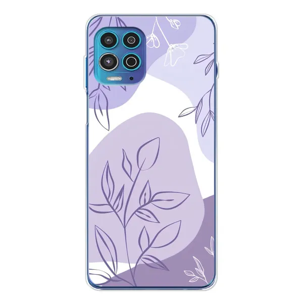 Чехол с принтом «Фиолетовые листья абстракция» для Motorola MOTO G100 Pro