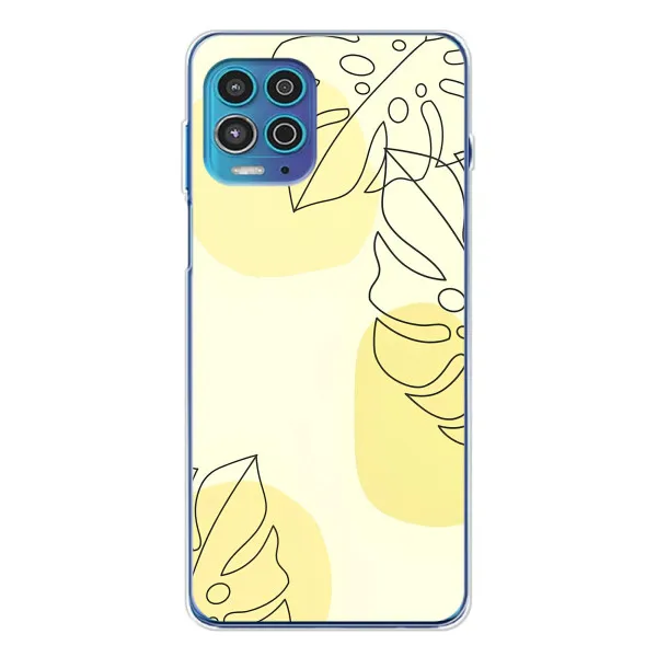 Чехол с принтом «Желтая монстера арт» для Motorola MOTO G100 Pro