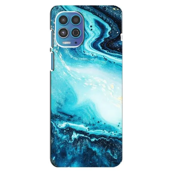 Чехол с принтом «Голубой мрамор» для Motorola MOTO G100
