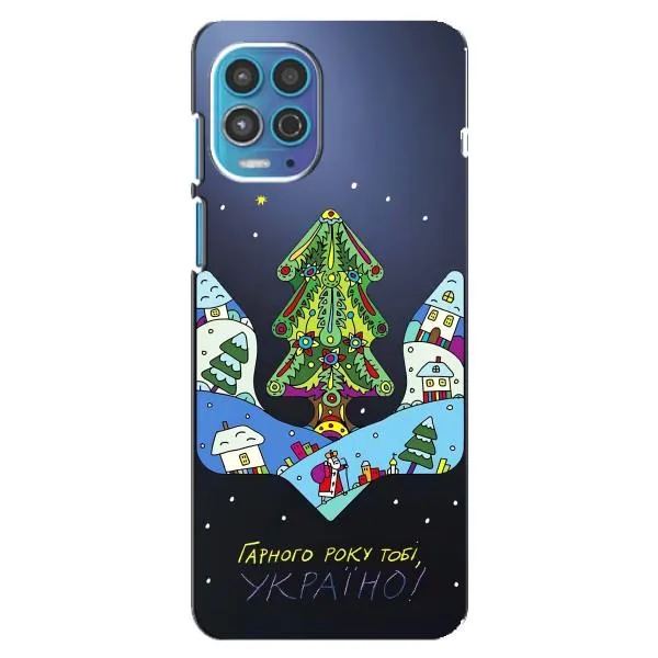 Чехол с принтом «Рождественский герб» для Motorola MOTO G100