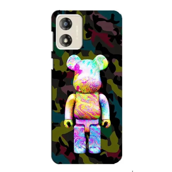 Чехол с принтом «Яркий Bearbrick» для Motorola MOTO G13