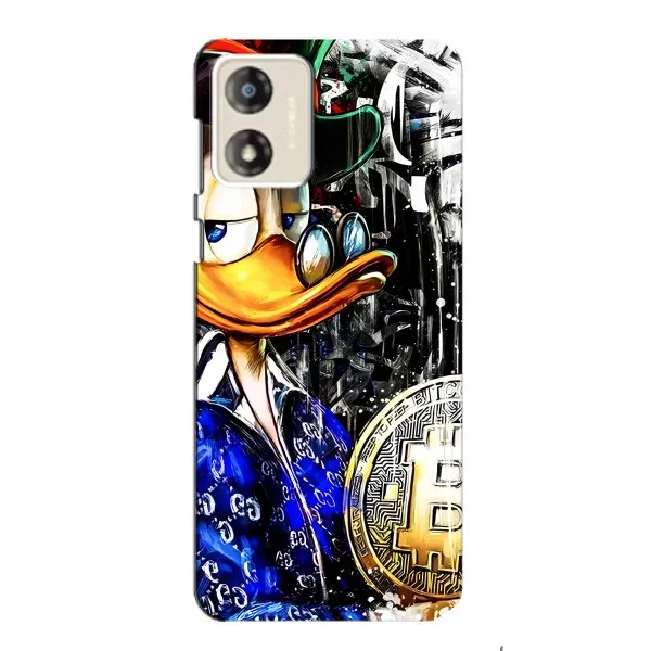 Чехол с принтом «Биткойн Скрудж» для Motorola MOTO G13