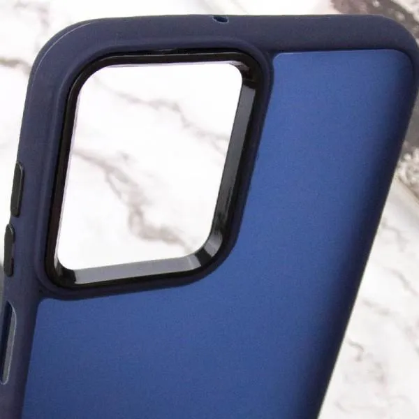Чехол TPU+PC Lyon Frosted для Motorola Moto G14 — Темно-синий — фото 5