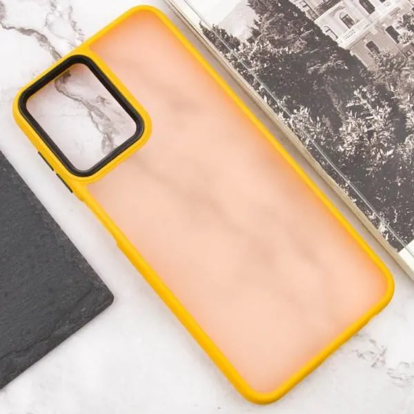 Чехол TPU+PC Lyon Frosted для Motorola Moto G14 — Оранжевый — фото 4 Чехол TPU+PC Lyon Frosted для Motorola Moto G14 — Оранжевый — фото 4