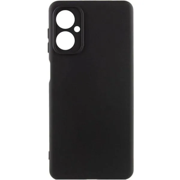Чехол TPU GETMAN Liquid Silk Full Camera для Motorola Moto G14 — Черный — фото 1